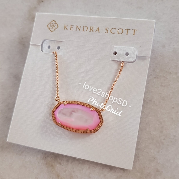 Kendra Scott Rose Gold Delaney Lilac Mother Pearl NWT - Picture 3 of 5